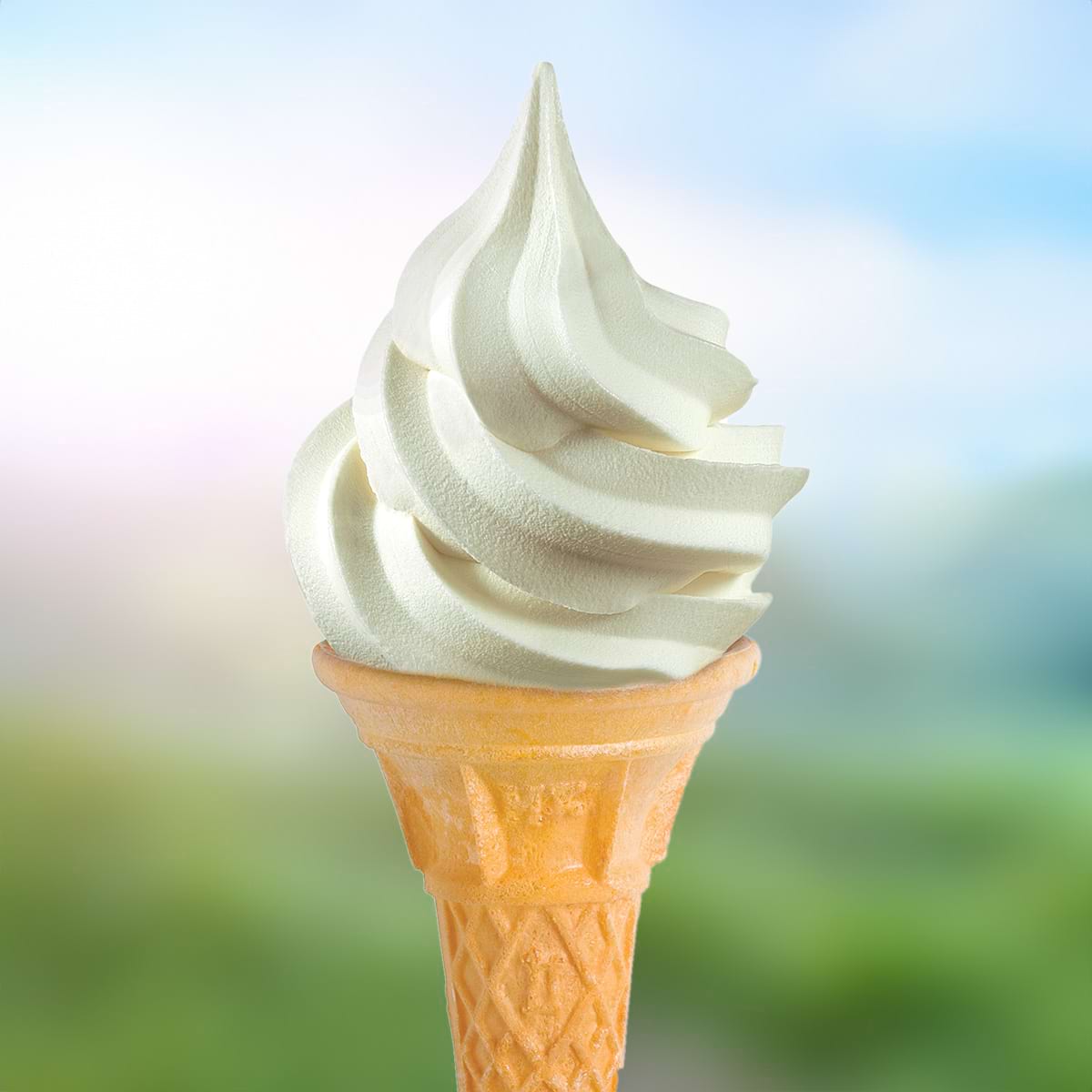 new forest ice cream soft mix award winning on a cone